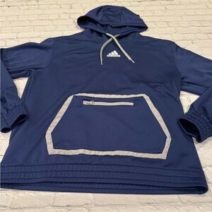 Adidas Blue and grey Pullover Sweater with Hood. Men’s large